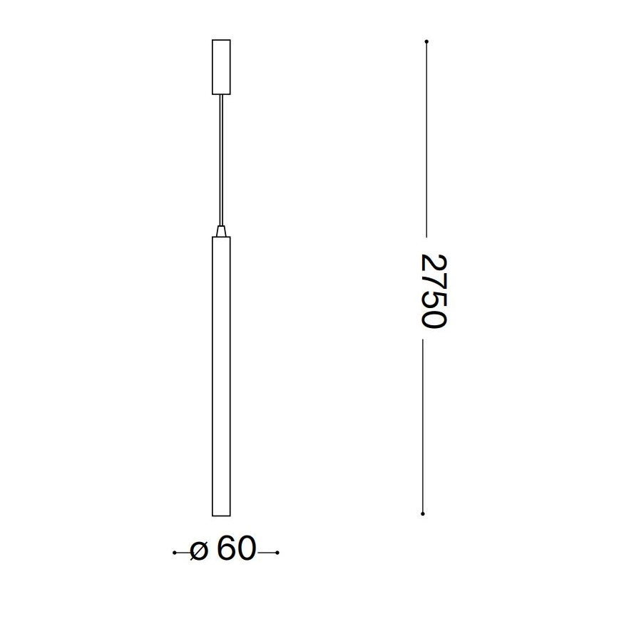 Ideal Lux - LED Lühter ULTRATHIN LED/11,5W/230V CRI 90 must