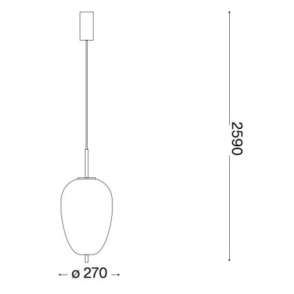 Ideal Lux - LED Lühter UMILE LED/20W/230V d. 27 cm CRI 90 messing/valge