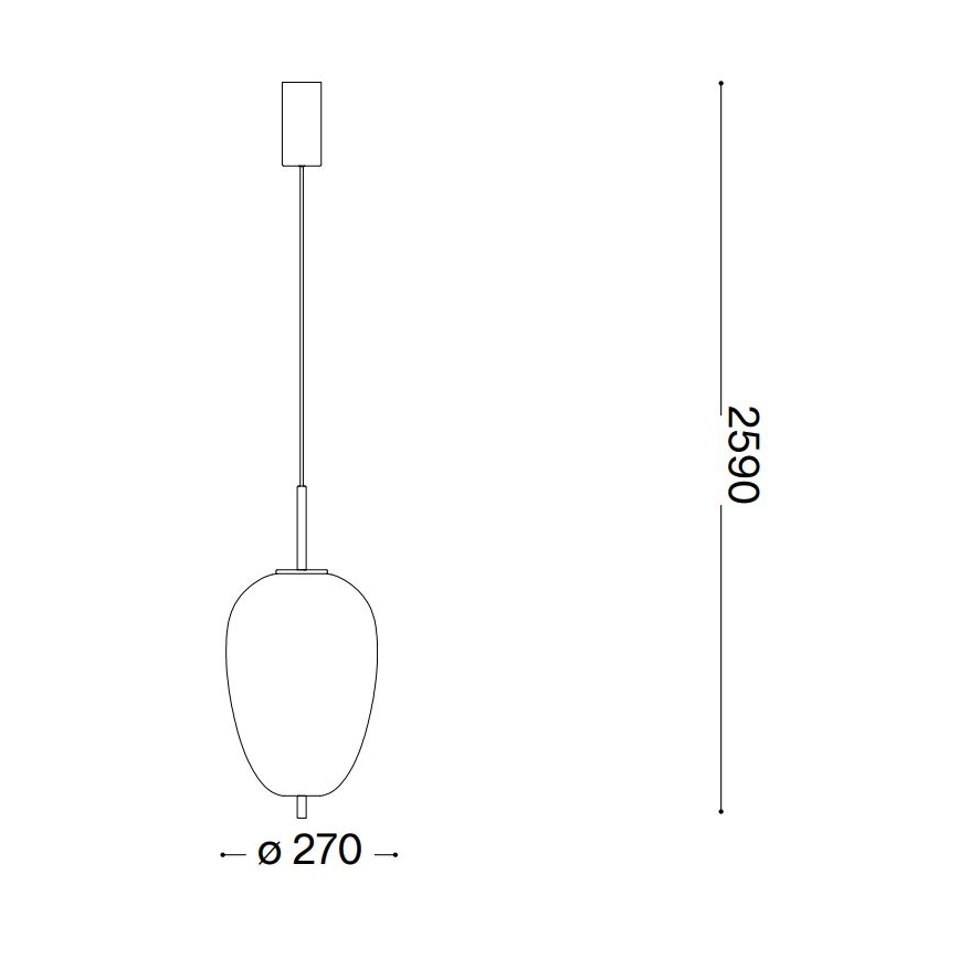 Ideal Lux - LED Lühter UMILE LED/20W/230V d. 27 cm CRI 90 messing/valge