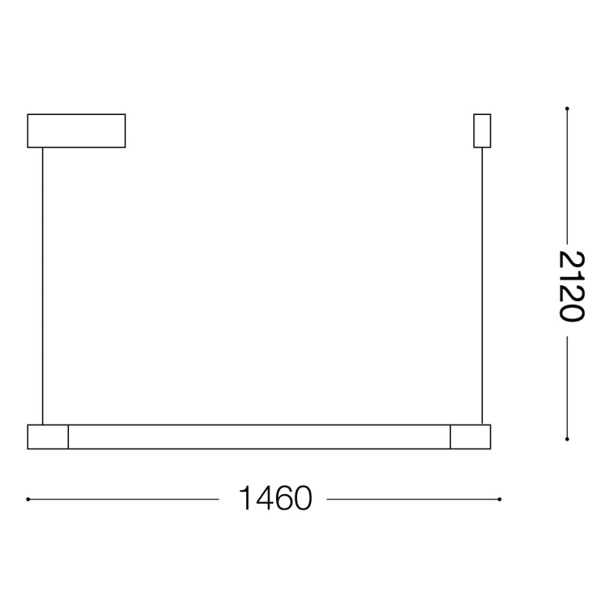 Ideal Lux - LED Lühter YOKO LED/17W/230V CRI 90 must