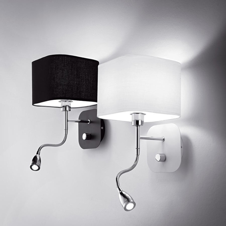 Ideal Lux - LED Paindlik seinalamp 1xE14/40W/230V + LED/1W/230V must