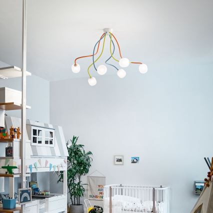 Ideal Lux - LED Paindlik pinnale kinnitatav lühter OCTOPUS 6xG9/3W/230V värviline