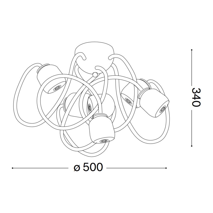 Ideal Lux - LED Paindlik pinnale kinnitatav lühter OCTOPUS 6xG9/3W/230V värviline