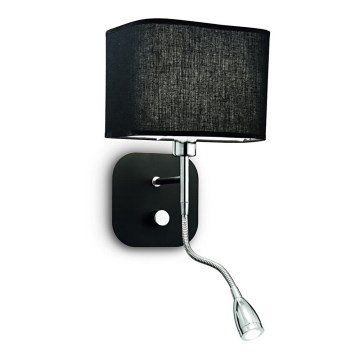Ideal Lux - LED Paindlik seinalamp 1xE14/40W/230V + LED/1W/230V must