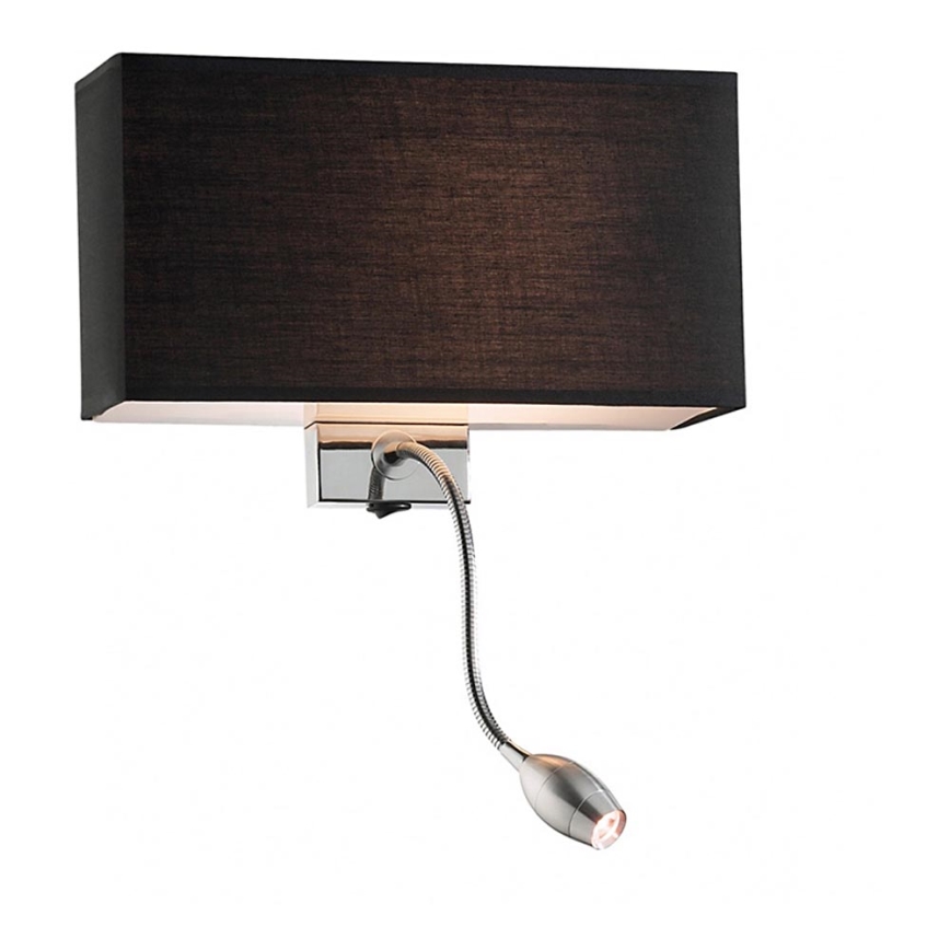 Ideal Lux - LED Paindlik seinalamp HOTEL 1xE27/60W + LED/1,5W/230V