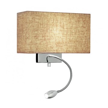 Ideal Lux - LED Paindlik seinalamp HOTEL 1xE27/60W + LED/1,5W/230V