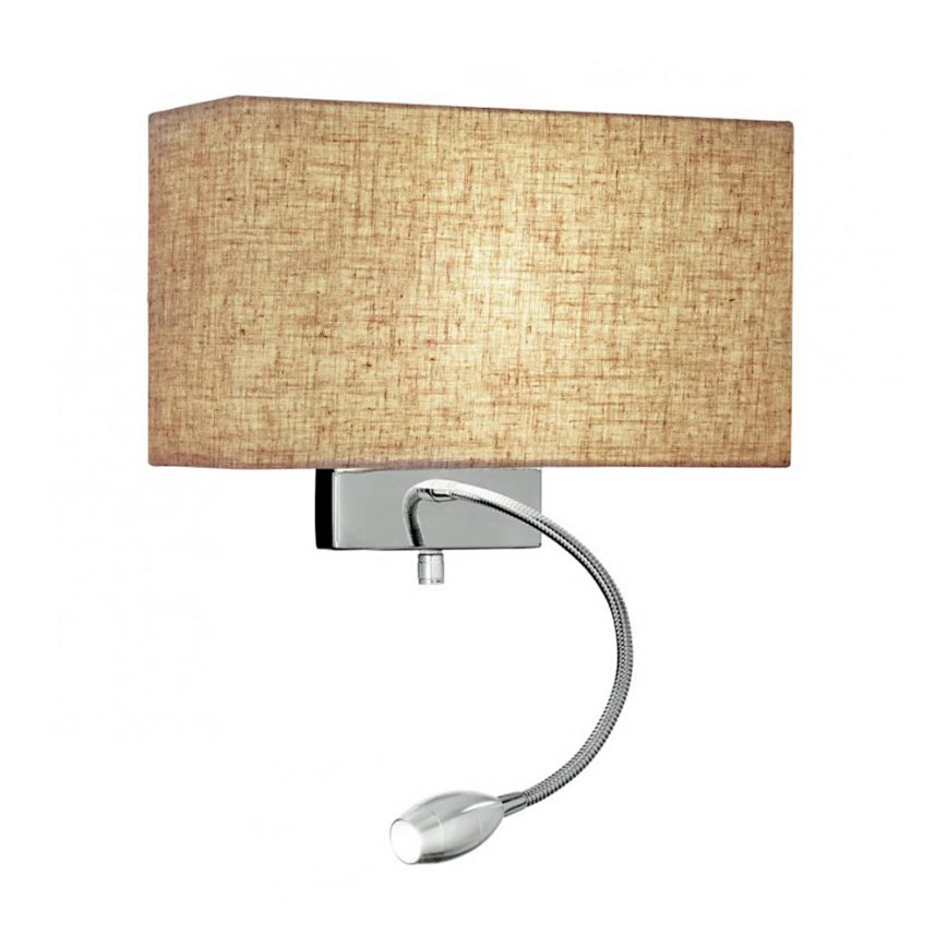 Ideal Lux - LED Paindlik seinalamp HOTEL 1xE27/60W + LED/1,5W/230V
