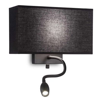 Ideal Lux - LED Paindlik seinavalgusti HOTEL 1xE27/60W/230V + LED/1,5W/230V