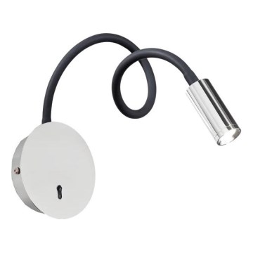 Ideal Lux - LED Paindlik väike lamp FOCUS LED/3,5W/230V CRI 90 hall/läikiv kroom