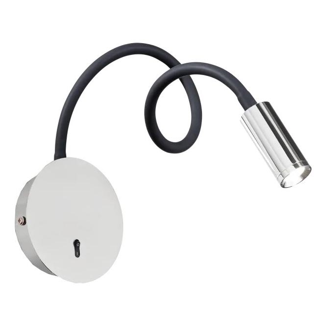 Ideal Lux - LED Paindlik väike lamp FOCUS LED/3,5W/230V CRI 90 hall/läikiv kroom