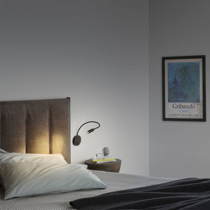 Ideal Lux - LED Paindlik väike lamp FOCUS LED/3,5W/230V CRI 90 must
