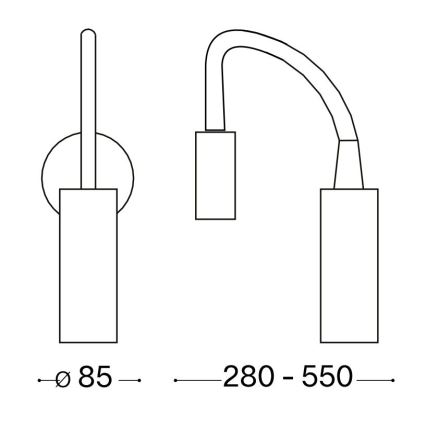 Ideal Lux - LED Paindlik väike lamp FOCUS LED/3,5W/230V CRI 90 valge