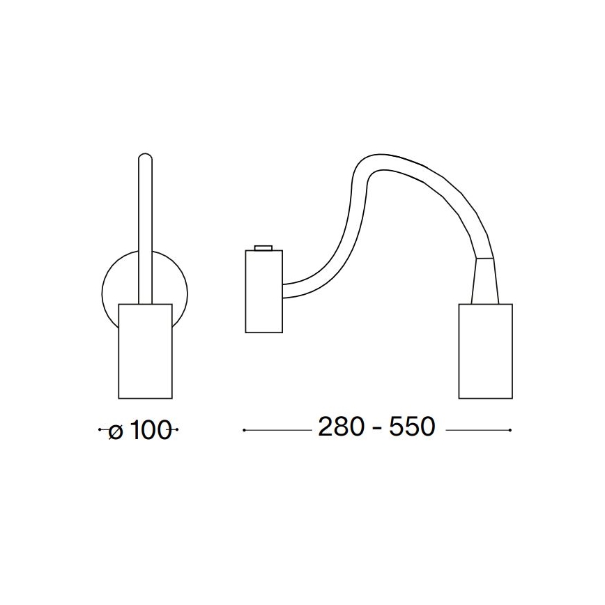 Ideal Lux - LED Paindlik väike lamp FOCUS LED/4W/230V CRI 90 must