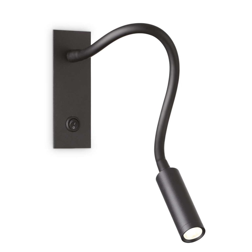 Ideal Lux - LED Paindlik väike lamp IO LED/3W/230V CRI 90 must