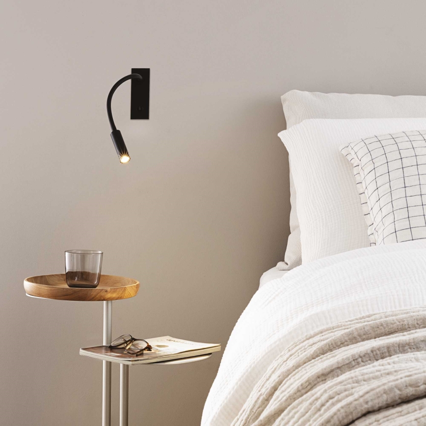 Ideal Lux - LED Paindlik väike lamp IO LED/3W/230V CRI 90 must