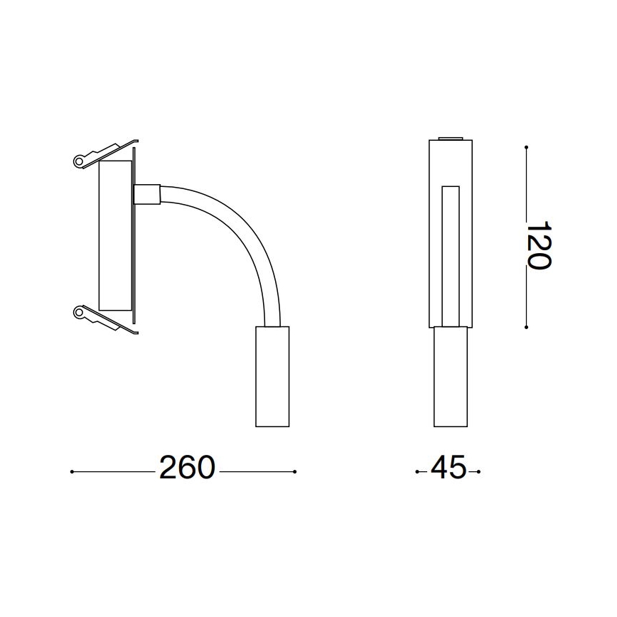Ideal Lux - LED Paindlik väike lamp IO LED/3W/230V CRI 90 must