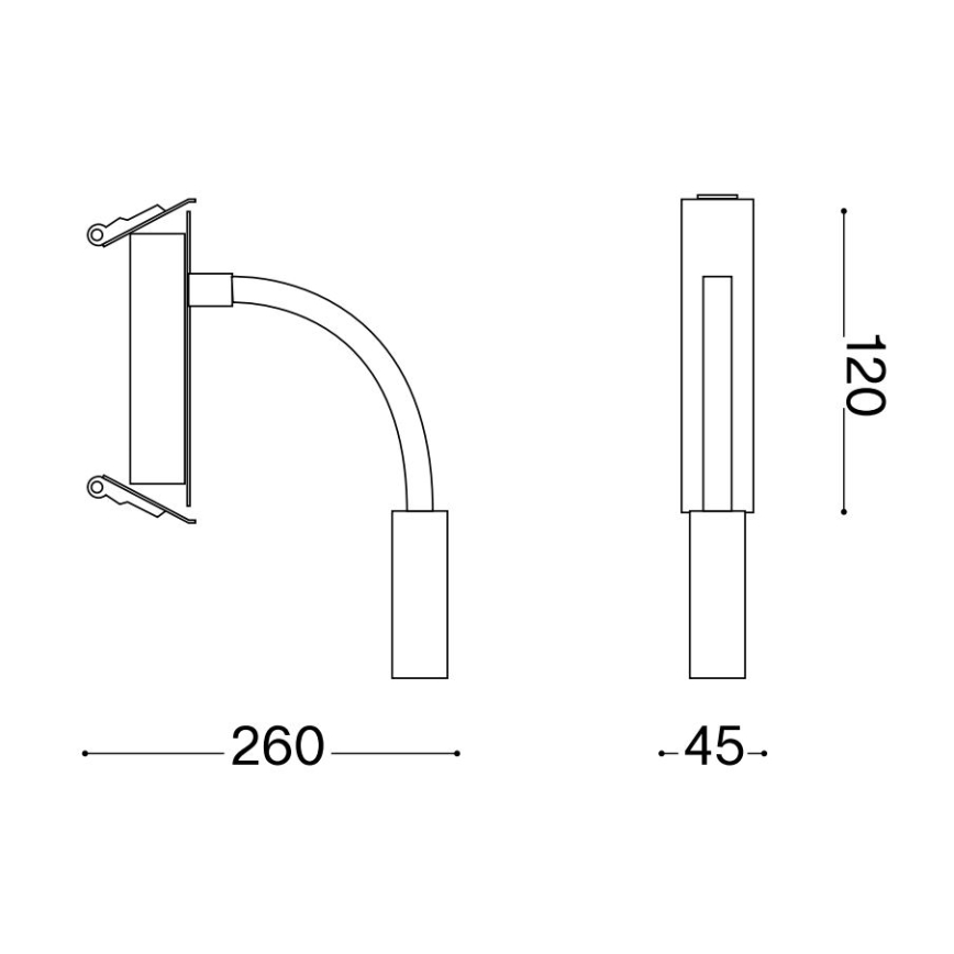 Ideal Lux - LED Paindlik väike lamp IO LED/3W/230V CRI 90 valge