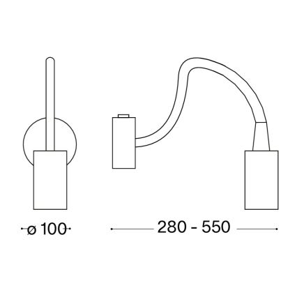 Ideal Lux - LED-painduv lauavalgusti FOCUS LED/4W/230V CRI 90 läikiv kroom