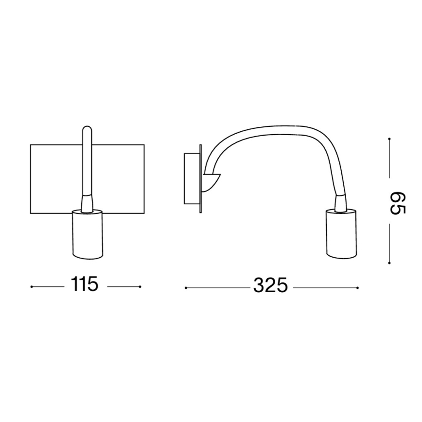 Ideal Lux - LED painduv seinalamp DYNAMO LED/3,5W/230V CRI 90 pronksitooniga