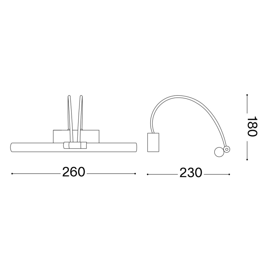 Ideal Lux - LED Pildivalgusti BOW LED/3,5W/230V 26 cm CRI 90 kuldne