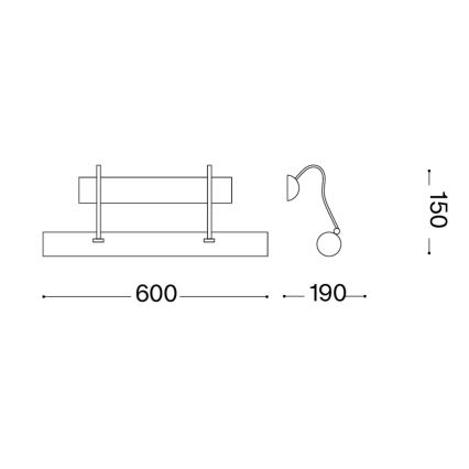 Ideal Lux - LED-pildivalgusti MIRROR 4xG9/3W/230V pronks