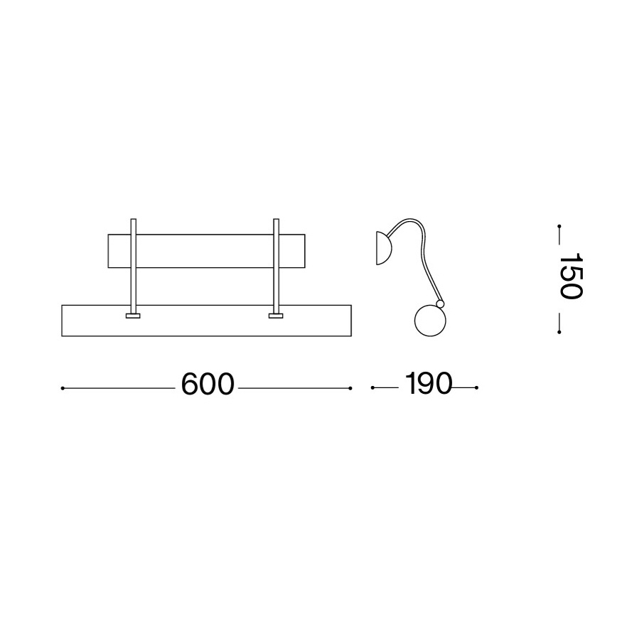 Ideal Lux - LED-pildivalgusti MIRROR 4xG9/3W/230V pronks