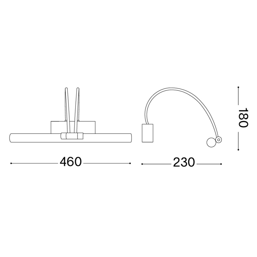 Ideal Lux - LED pildivalgusti MIRROR LED/4,6W/230V poleeritud kroom