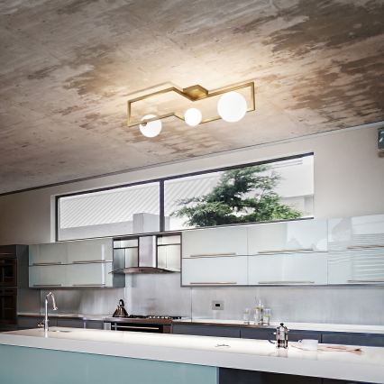 Ideal Lux - LED Pinnale kinnitatav lühter ANGOLO 3xG9/3W/230V messing