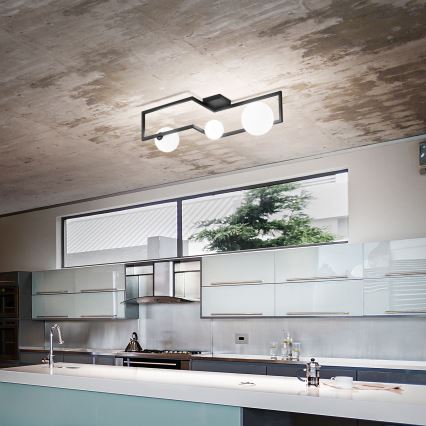 Ideal Lux - LED Pinnale kinnitatav lühter ANGOLO 3xG9/3W/230V must