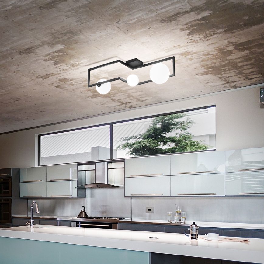 Ideal Lux - LED Pinnale kinnitatav lühter ANGOLO 3xG9/3W/230V must