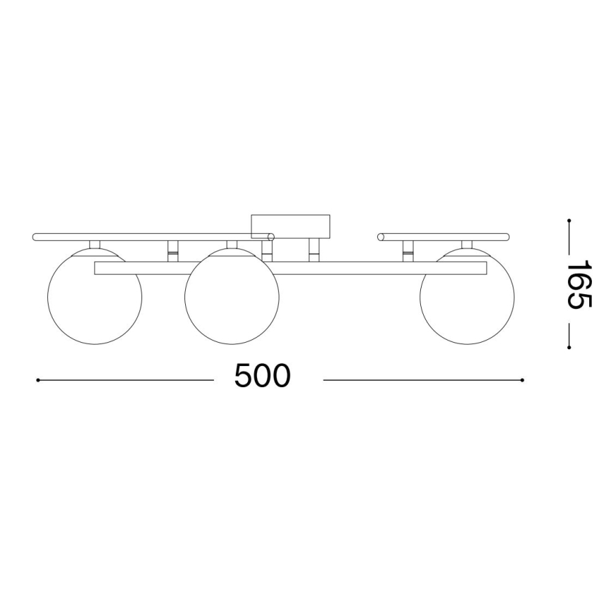 Ideal Lux - LED Pinnale kinnitatav lühter ATLAS 3xG9/3W/230V kuldne