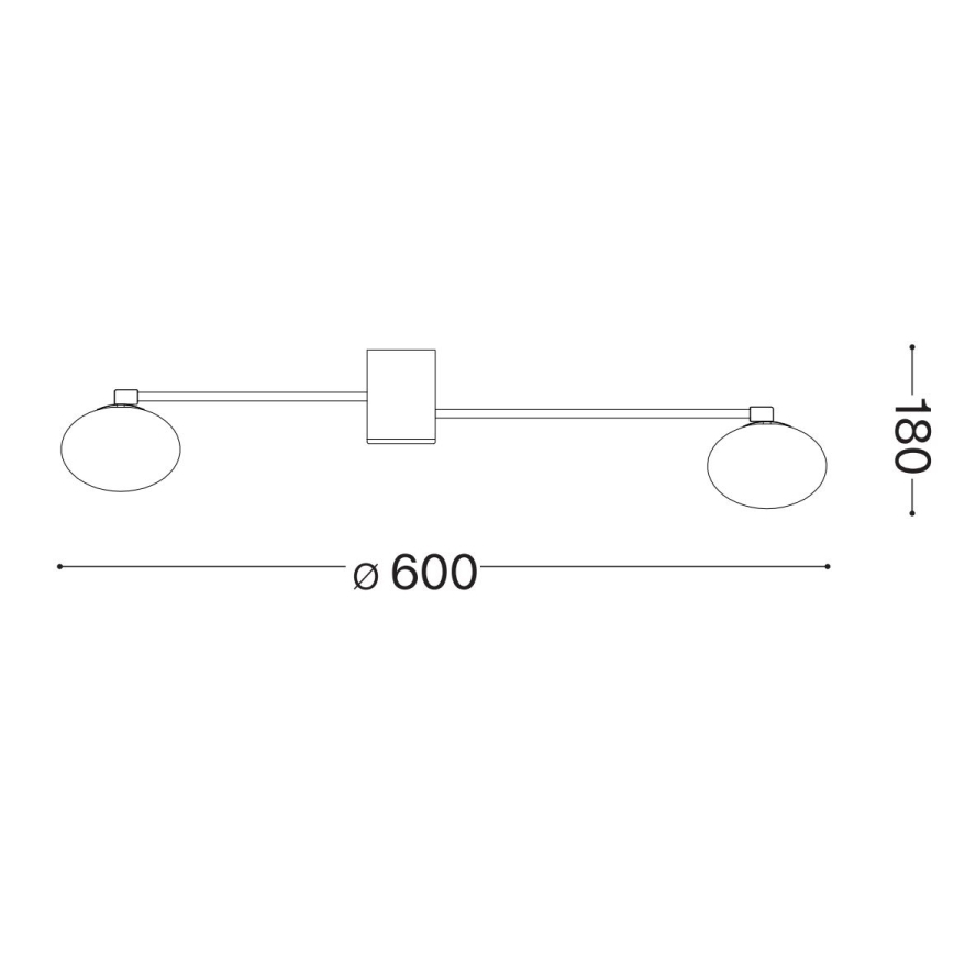 Ideal Lux - LED Pinnale kinnitatav lühter HERMES 3xG9/3W/230V d. 60 cm valge