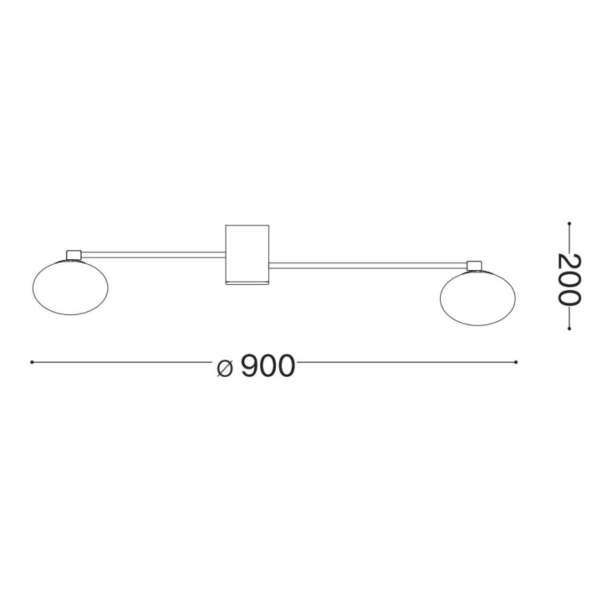 Ideal Lux - LED Pinnale kinnitatav lühter HERMES 3xG9/3W/230V d. 90 cm valge