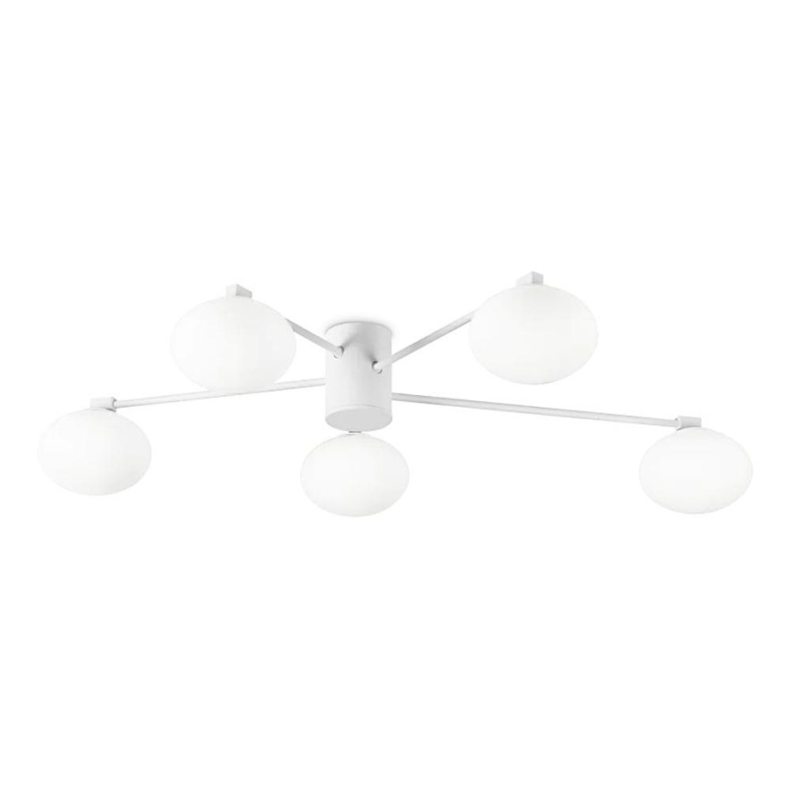Ideal Lux - LED Pinnale kinnitatav lühter HERMES 5xG9/3W/230V d. 90 cm valge