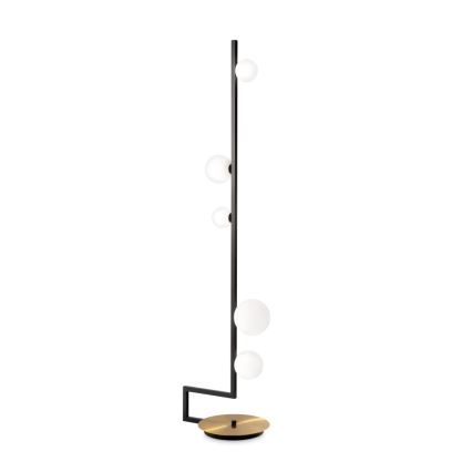 Ideal Lux - LED Põrandalamp BIRDS 5xG9/3W/230V must/kuldne