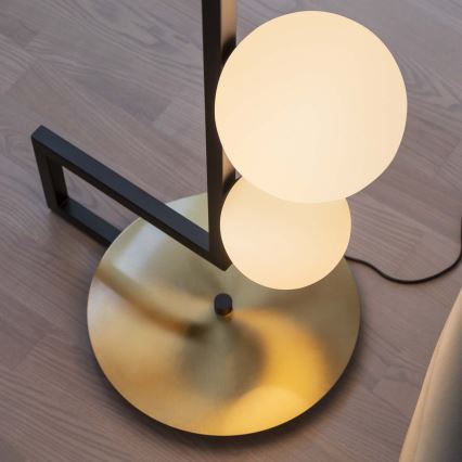Ideal Lux - LED Põrandalamp BIRDS 5xG9/3W/230V must/kuldne