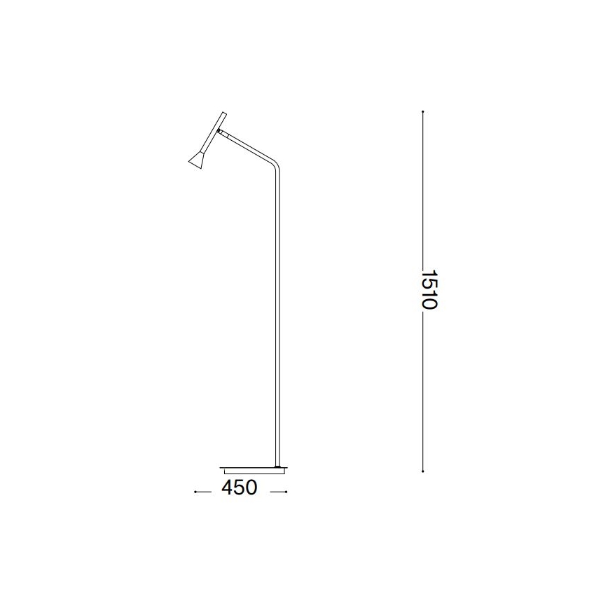 Ideal Lux - LED Põrandalamp DIESIS LED/4,5W/230V CRI 95 must