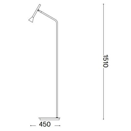 Ideal Lux - LED Põrandalamp DIESIS LED/4,5W/230V CRI 95 must