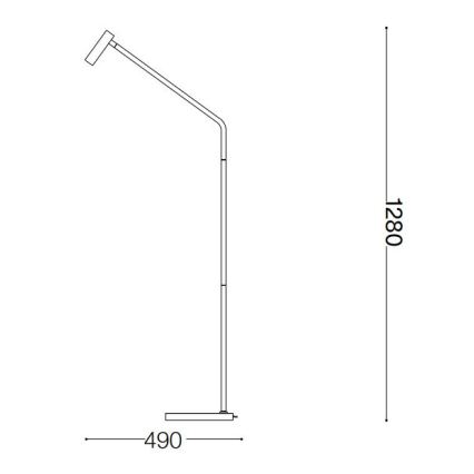 Ideal Lux - LED Põrandalamp EASY LED/3,5W/230V CRI 90 must