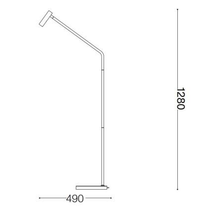 Ideal Lux - LED Põrandalamp EASY LED/3,5W/230V CRI 90 valge