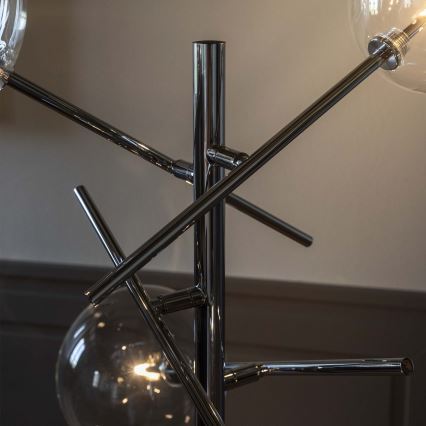 Ideal Lux - LED Põrandalamp EQUINOXE 4xG4/2W/230V läikiv kroom/läbipaistev