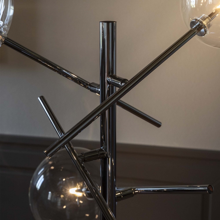 Ideal Lux - LED Põrandalamp EQUINOXE 4xG4/2W/230V läikiv kroom/läbipaistev