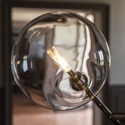 Ideal Lux - LED Põrandalamp EQUINOXE 4xG4/2W/230V läikiv kroom/läbipaistev