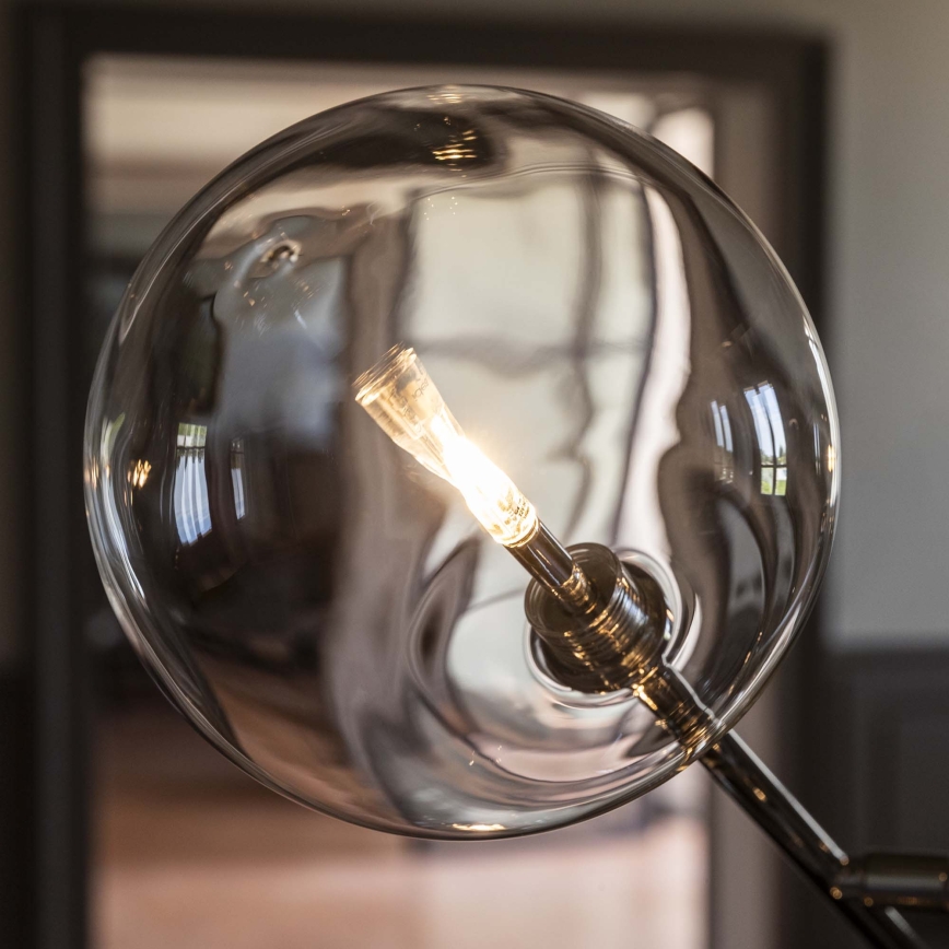 Ideal Lux - LED Põrandalamp EQUINOXE 4xG4/2W/230V läikiv kroom/läbipaistev