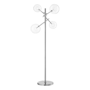 Ideal Lux - LED Põrandalamp EQUINOXE 4xG4/2W/230V läikiv kroom/läbipaistev