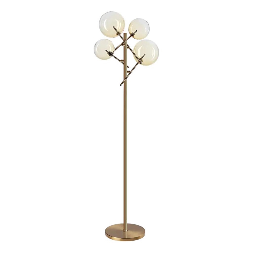 Ideal Lux - LED Põrandalamp EQUINOXE 4xG4/2W/230V messing/suitsune