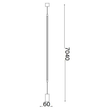 Ideal Lux - LED Põrandalamp FILO LED/14W/230V 2700K CRI 90 must