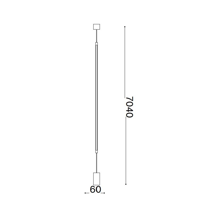 Ideal Lux - LED Põrandalamp FILO LED/14W/230V 2700K CRI 90 must