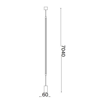 Ideal Lux - LED Põrandalamp FILO LED/14W/230V 3000K CRI 90 must