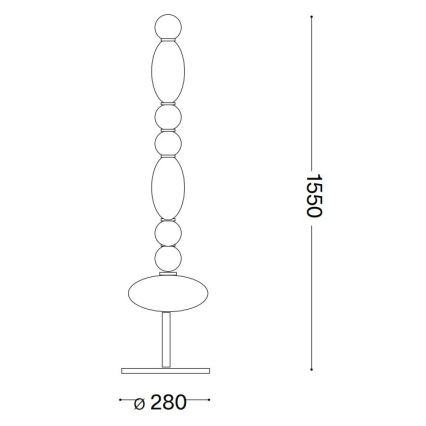 Ideal Lux - LED Põrandalamp LUMIERE LED/58W/230V